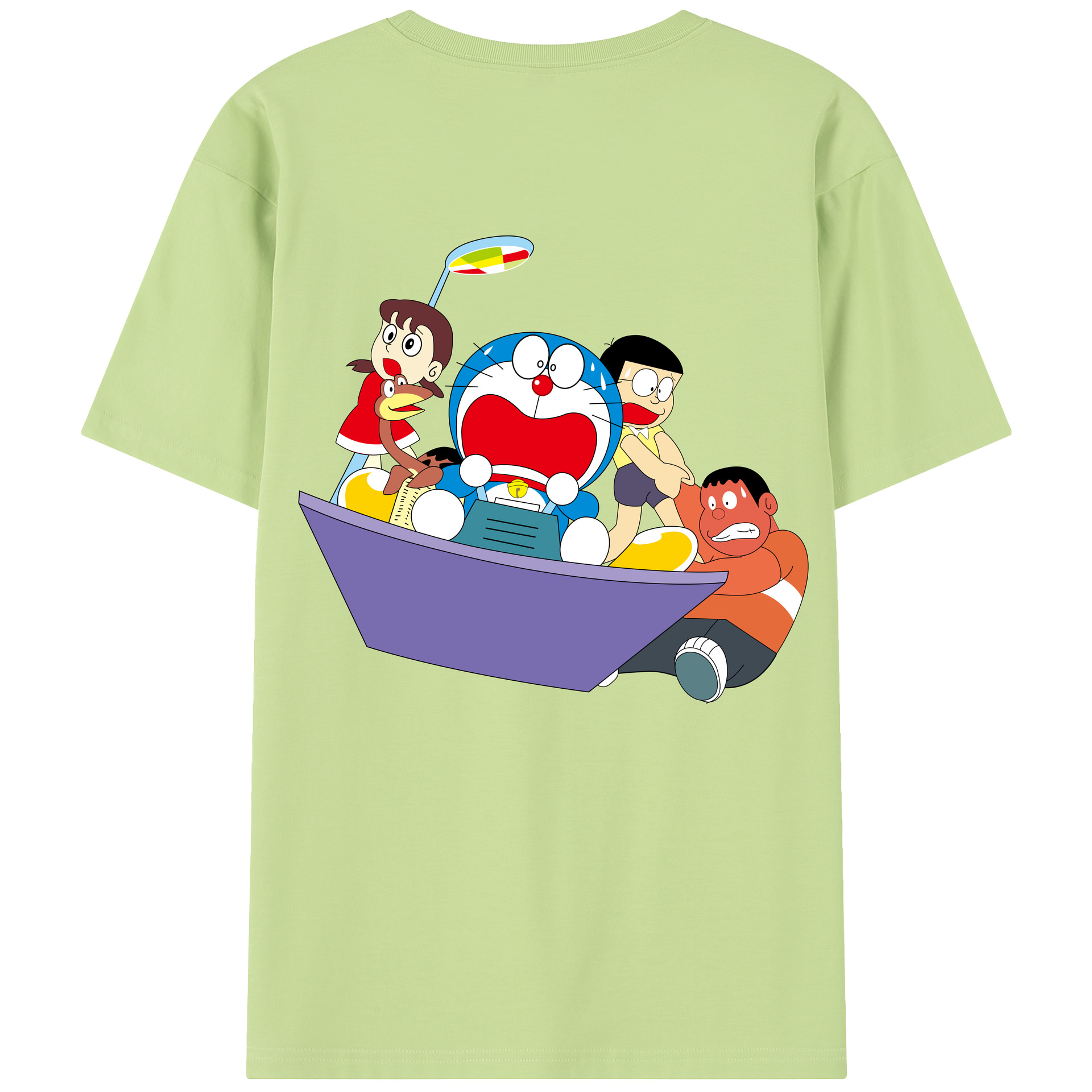 （画像用） ドラえもん Doraemon 綿100％半袖Tシャツ（背面プリント）